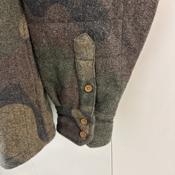 Burton Durable Goods Coat Jacket WOOL Camo Camouflage Men’s Medium Lined - Picture 2 of 14